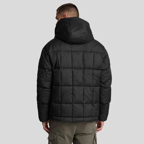 Lyle & Scott Quilted Panelled Jas Zwart