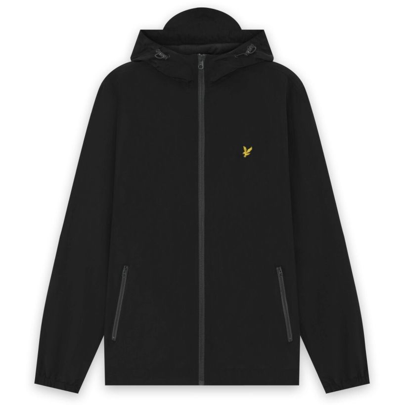 Lyle & Scott Contrast Zip Through Jakke Sort