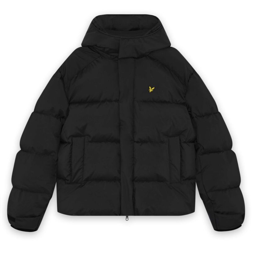 Lyle & Scott Hætte-pufferjakke Sort