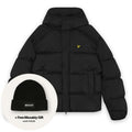 Lyle & Scott Hætte-pufferjakke Sort