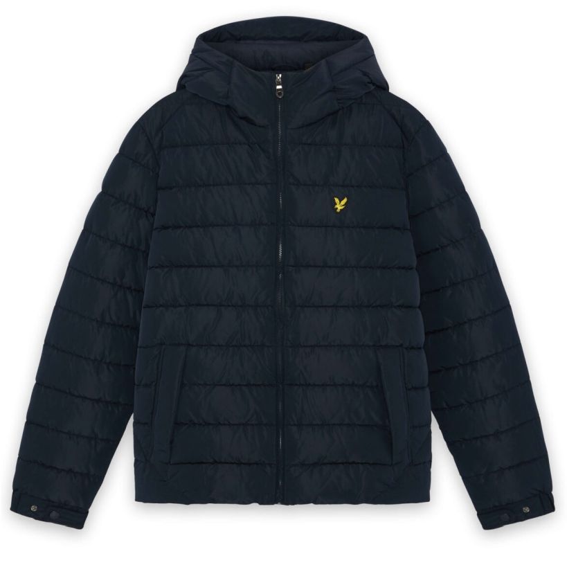 Lyle & Scott vatteret jakke med hætte marineblå