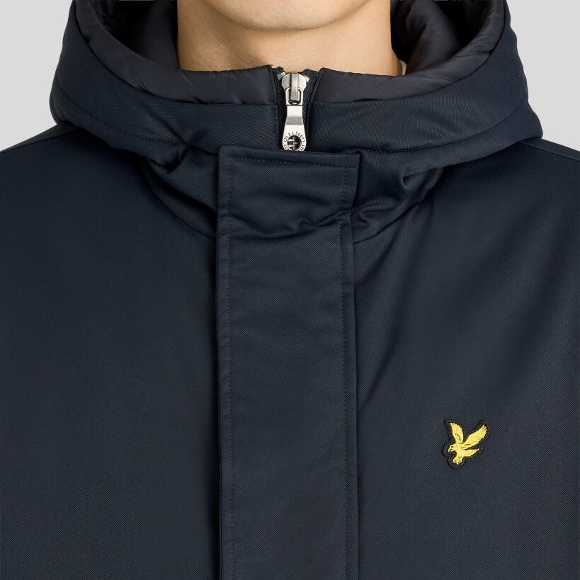 Lyle & Scott vatteret fishtail-parka marineblå