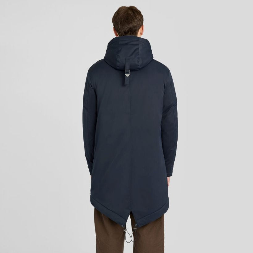 Lyle & Scott vatteret fishtail-parka marineblå