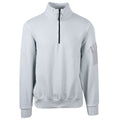Ma.strum Quarter Zip Logo Sweater Licht Grijs