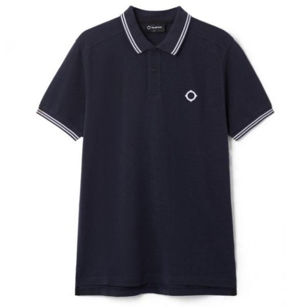 Ma.strum Double Tipped Polo Navy