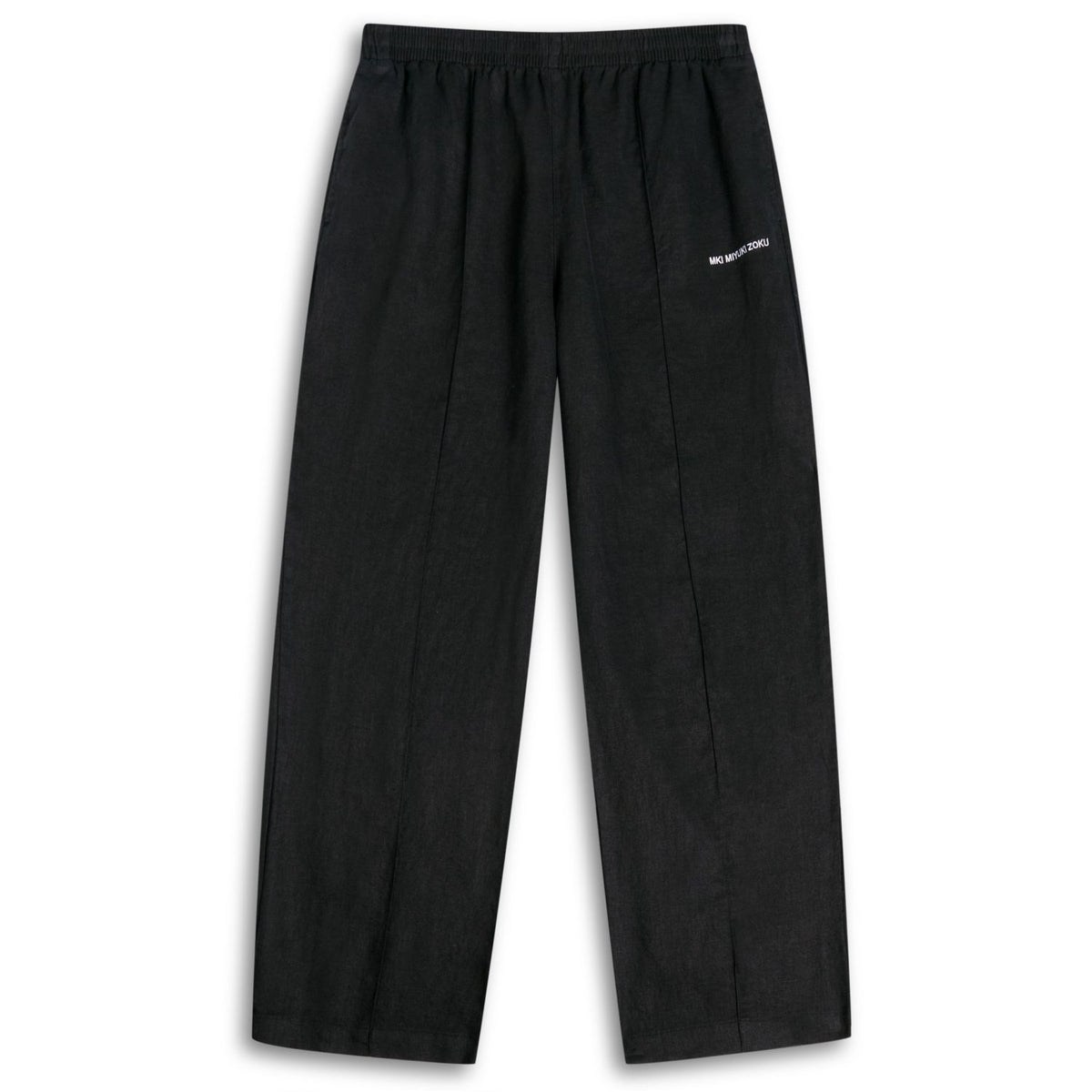 MKI Miyuki Zoku Linen Wide Leg Broek Zwart