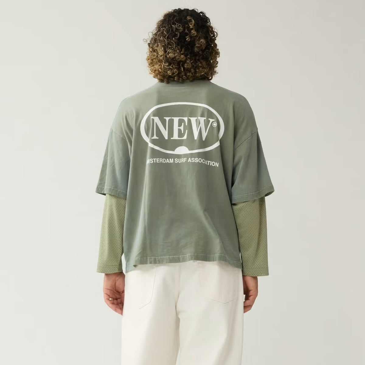 New Amsterdam Surf Association Double Layer Longsleeve T-shirt Groen