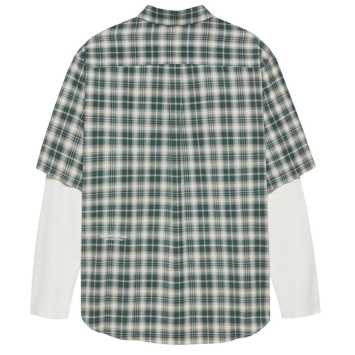 New Amsterdam Surf Association Double Layer Overhemd Groen/Wit