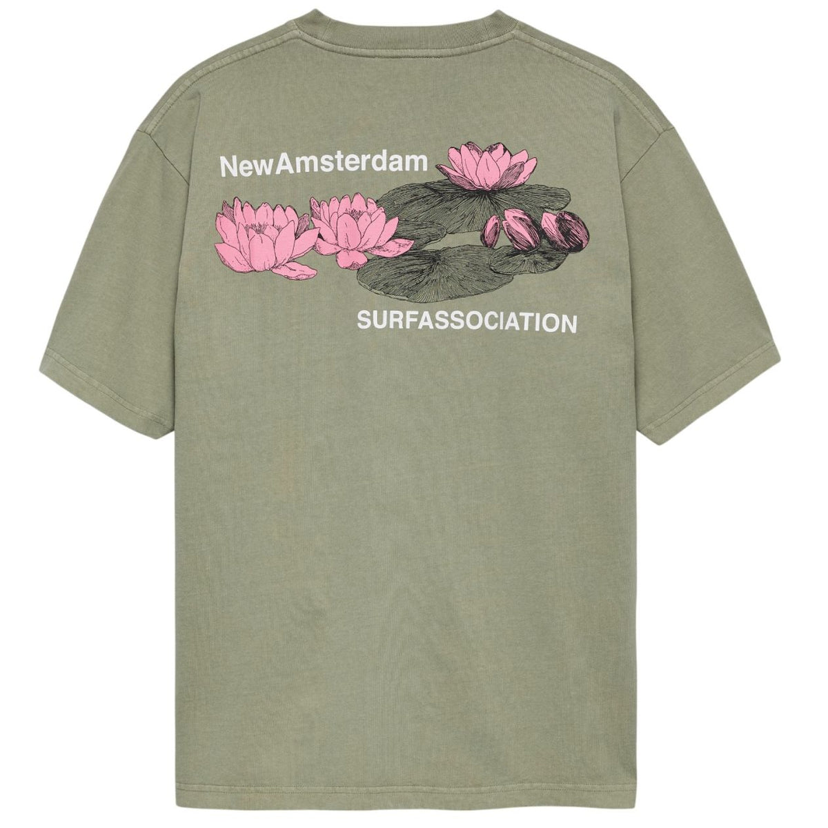 New Amsterdam Surf Association Lilies T-shirt Groen