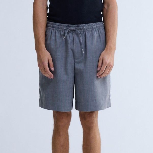 New Amsterdam Surf Association Wool Work Pinstripes Korte Broek Grijs