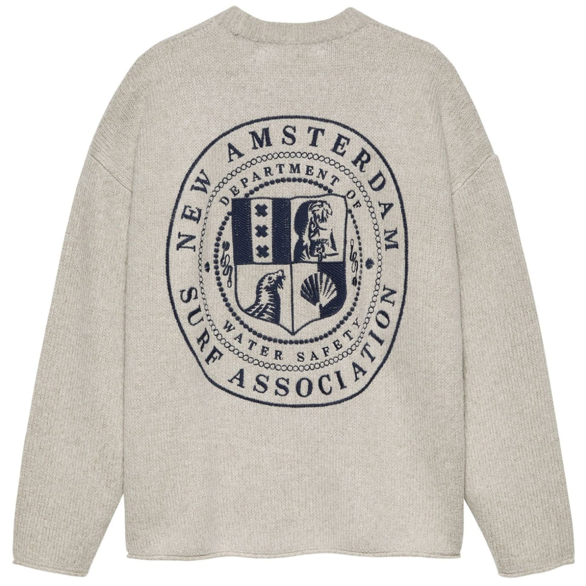 New Amsterdam Surf Association Strikket Stamp Sweater Grå
