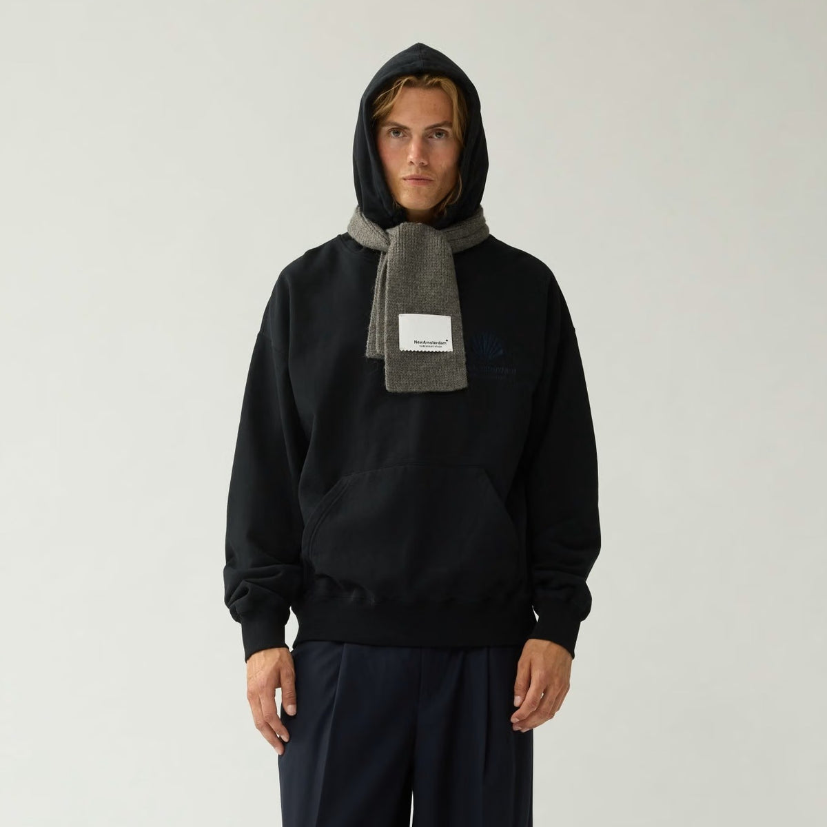 New Amsterdam Surf Association Logo Hoodie Sort