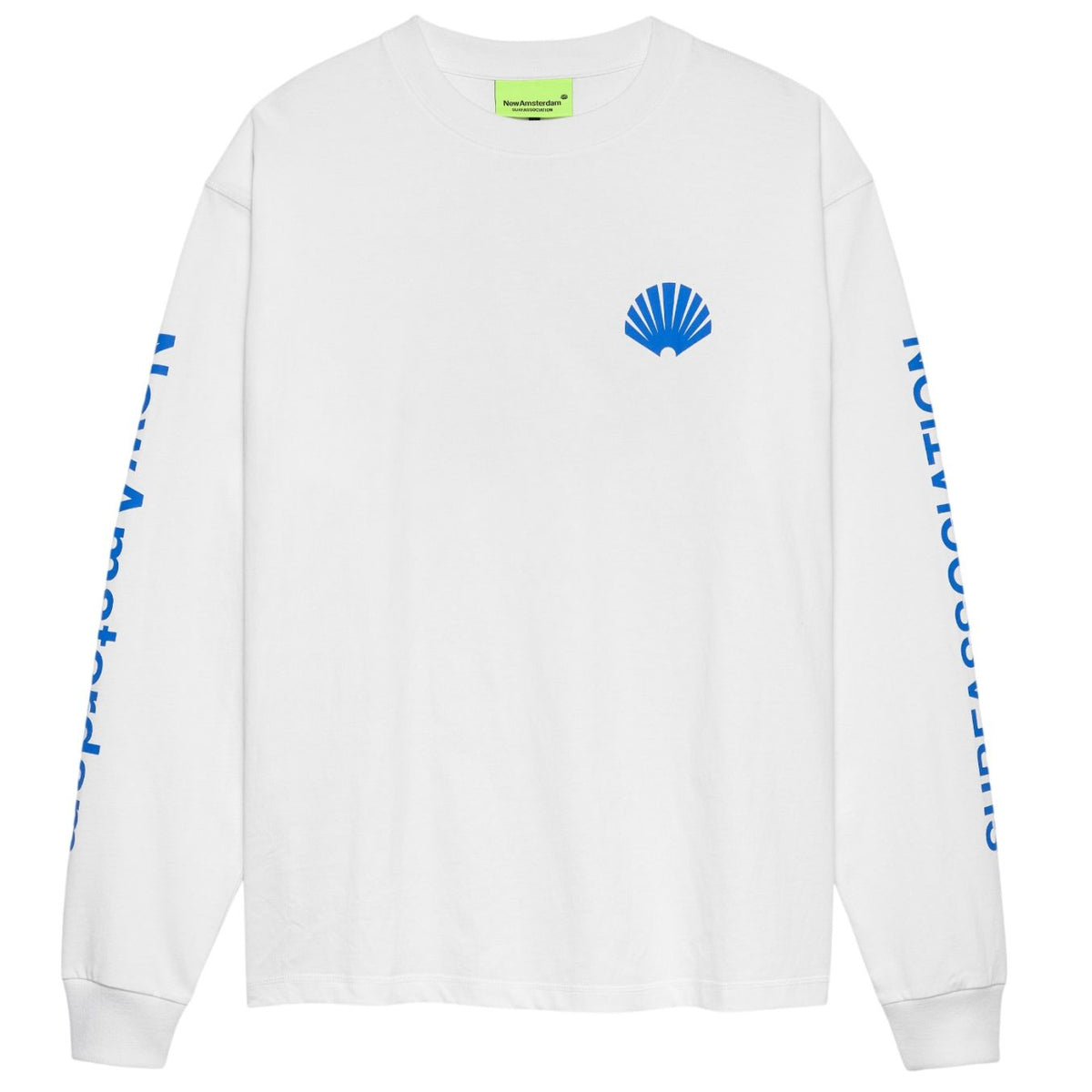 New Amsterdam Surf Association Logo Longsleeve T-shirt Hvid/Blå