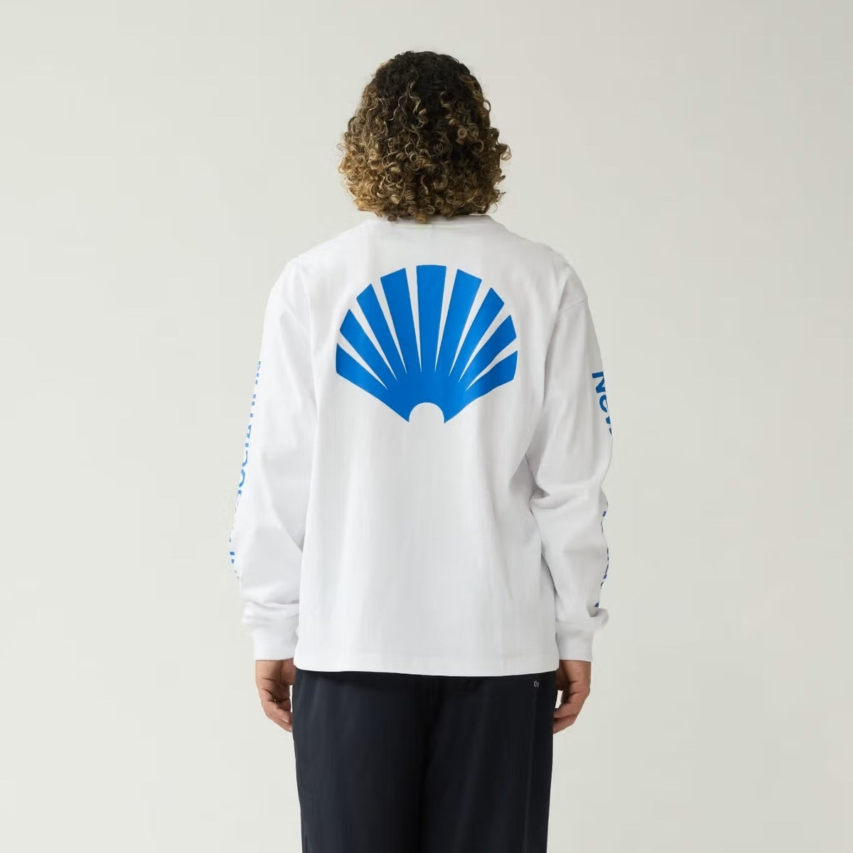 New Amsterdam Surf Association Logo Longsleeve T-shirt Hvid/Blå