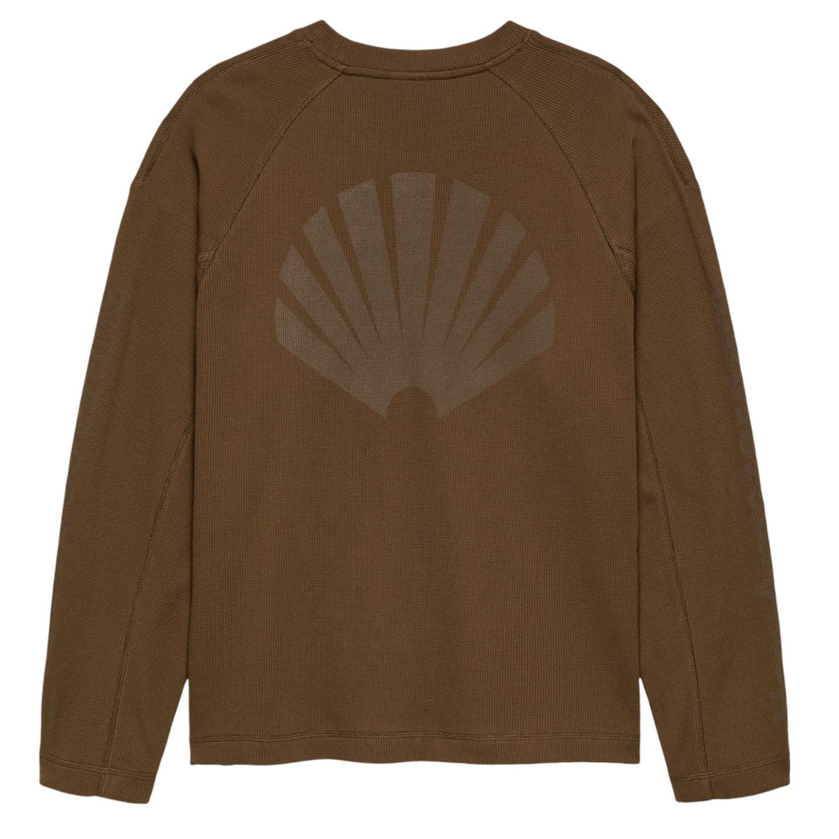 New Amsterdam Surf Association Logo Longsleeve Waffle T-shirt Brun