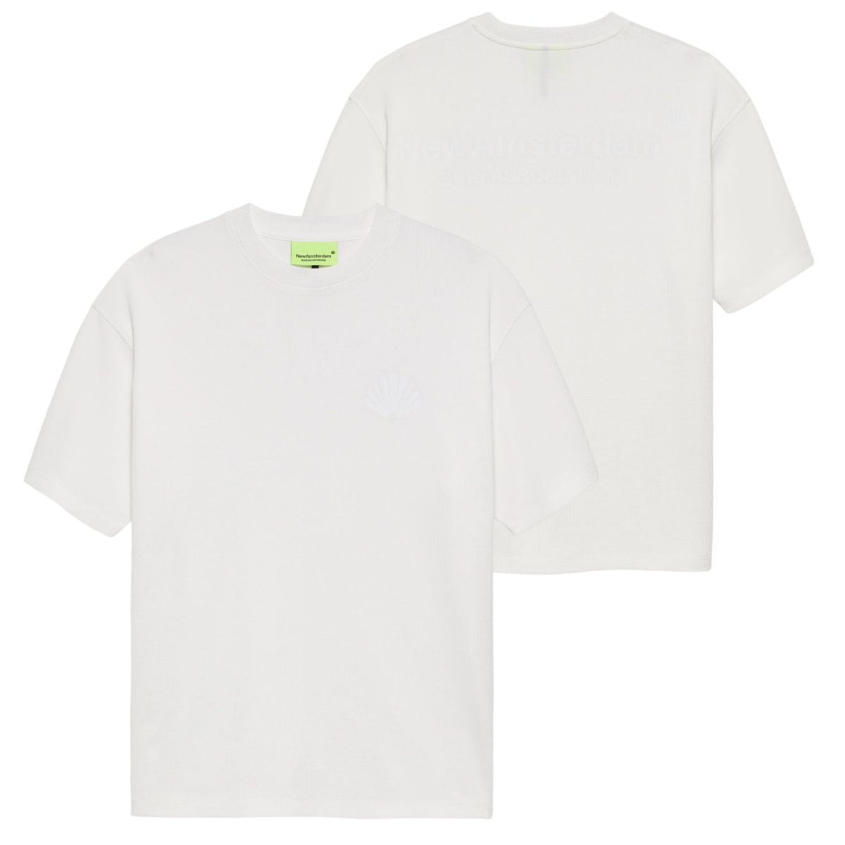 New Amsterdam Surf Association Logo Waffle T-shirt Hvid