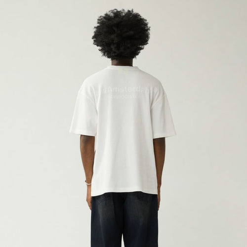 New Amsterdam Surf Association Logo Waffle T-shirt Hvid