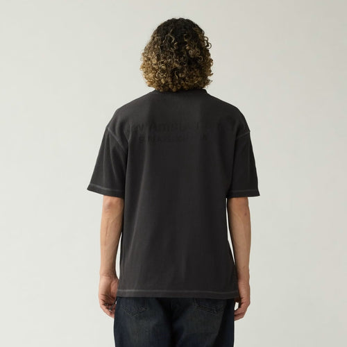New Amsterdam Surf Association Logo Waffle T-shirt Sort
