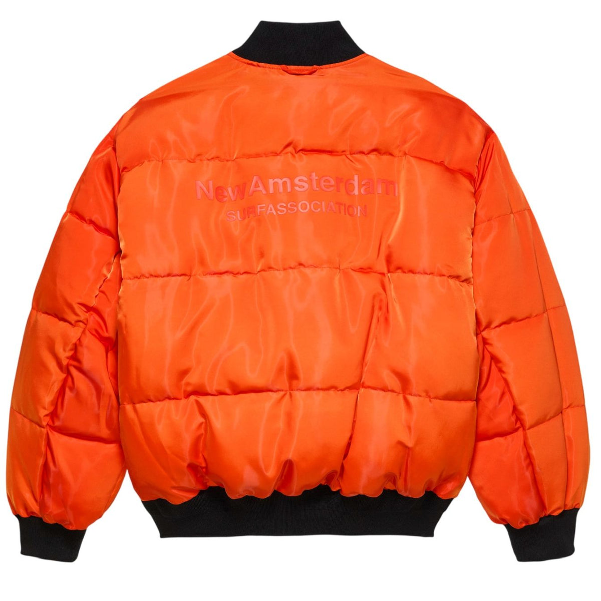 New Amsterdam Surf Association Vendbar Bomberjakke Mørkegrøn/Orange