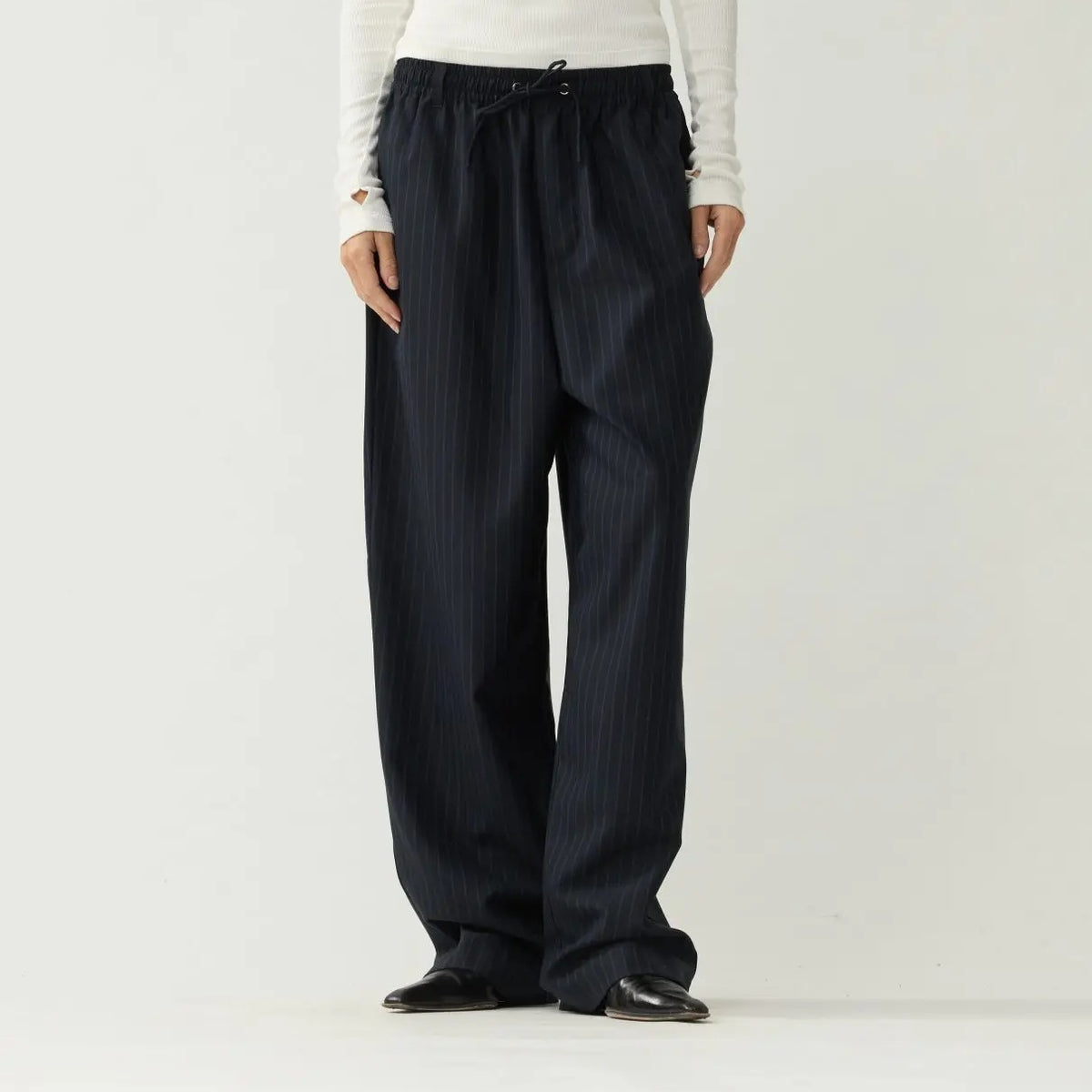 New Amsterdam Surf Association Wool Work Pinstripe Bukser Navy
