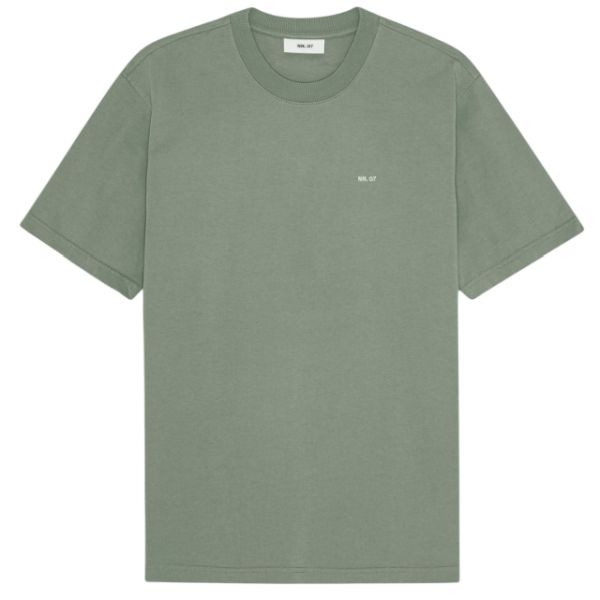 NN.07 Adam Emb T-shirt Groen
