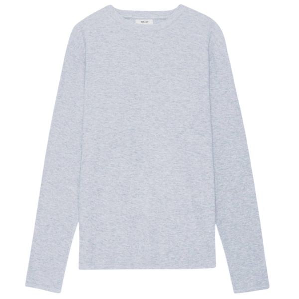 NN.07 Clive Waffle Knit Longsleeve T-shirt Grijs