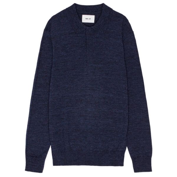 NN.07 Emerson Longsleeve Polo Navy