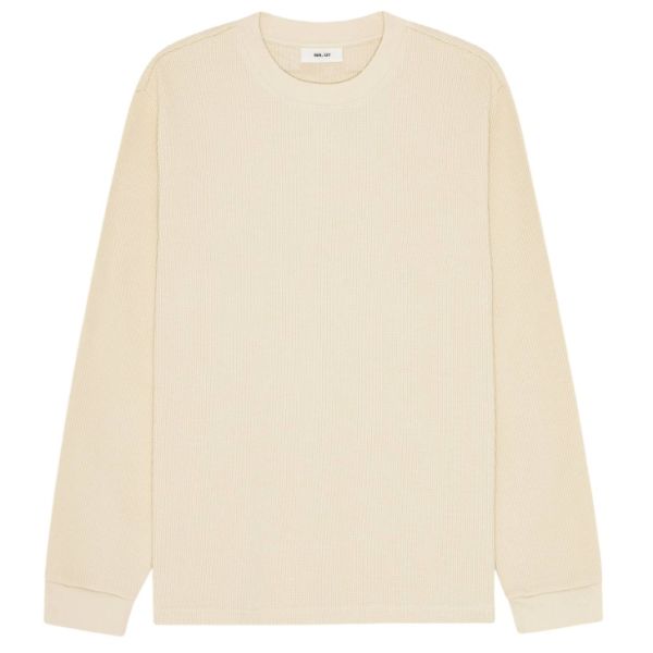 NN.07 Jett Waffle Knit Longsleeve T-shirt Off White