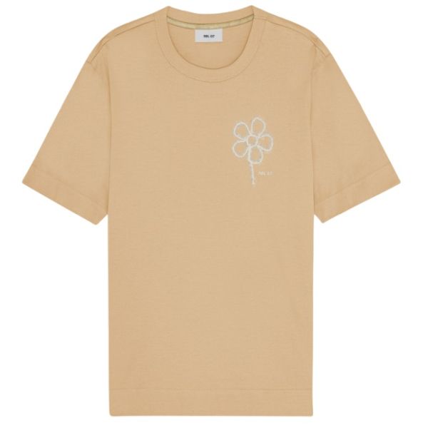 NN.07 Pedro EMB T-shirt Bruin