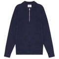 NN.07 Sergio Zip Longsleeve Polo Navy