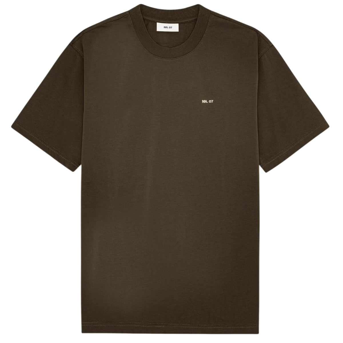 NN.07 Adam EMB T-shirt Mørkegrøn