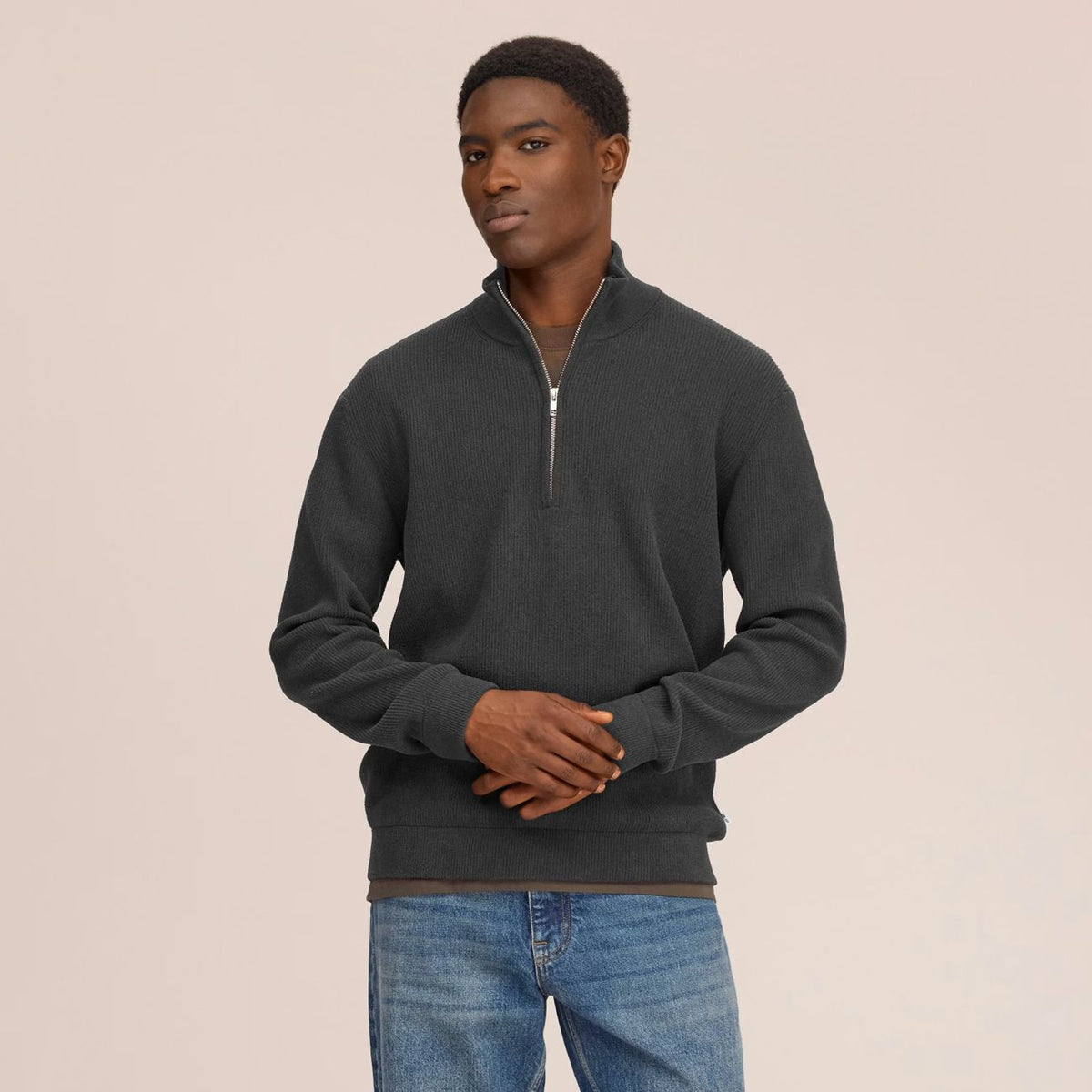 NN.07 Danny Half Zip Sweater Antracit