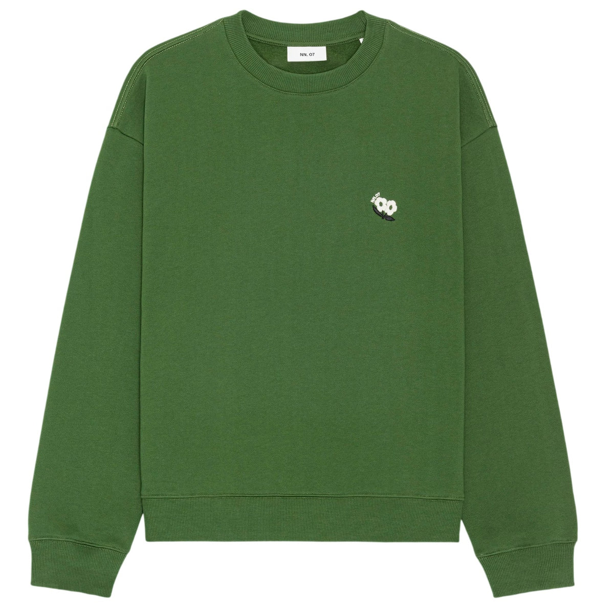 NN.07 David EMB Sweater Grøn