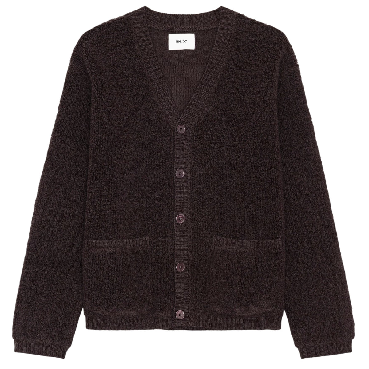 NN.07 Fleece Cardigan Brun
