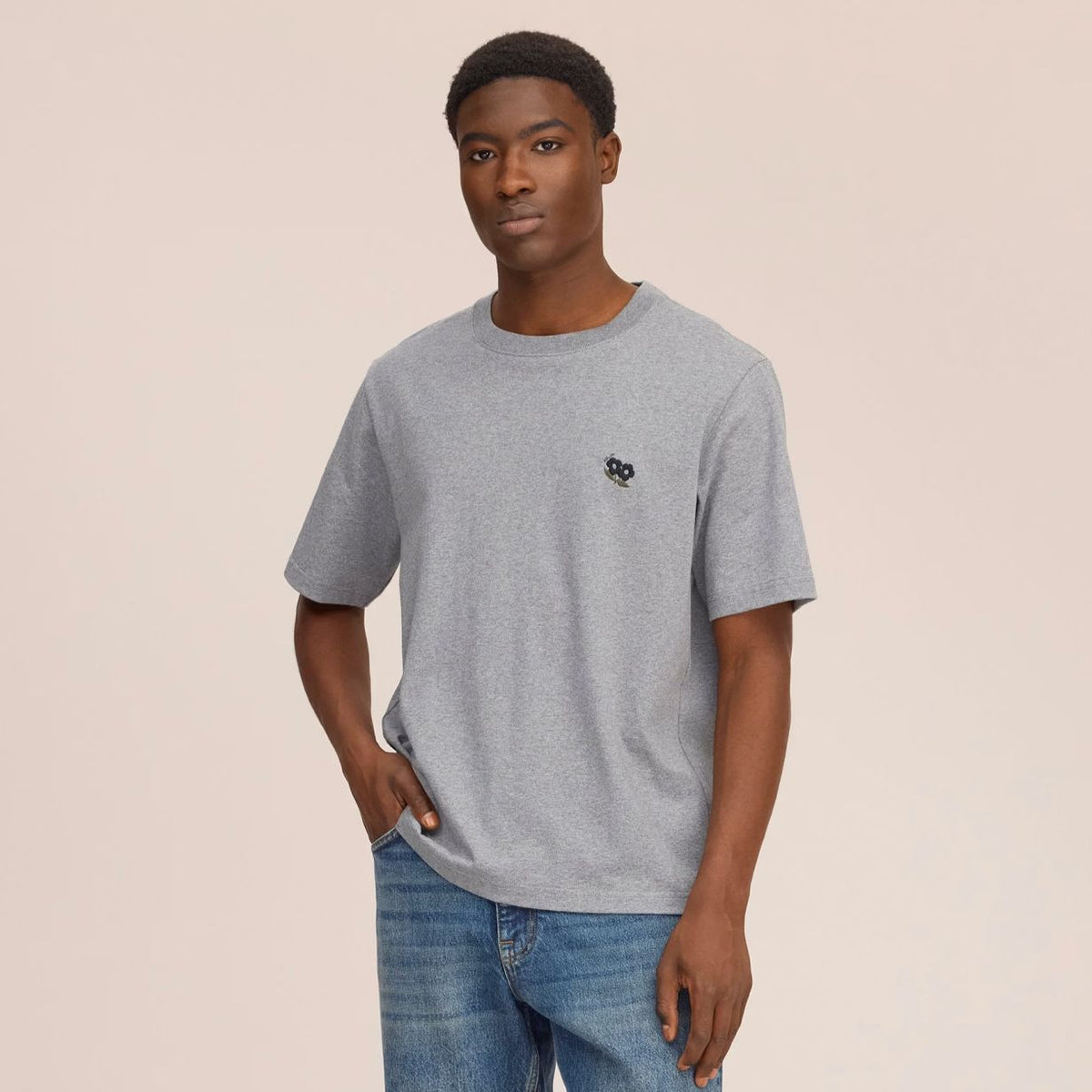 NN.07 Jett Embro T-shirt Grå
