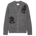 NN.07 Kyle Flower Cardigan Grå