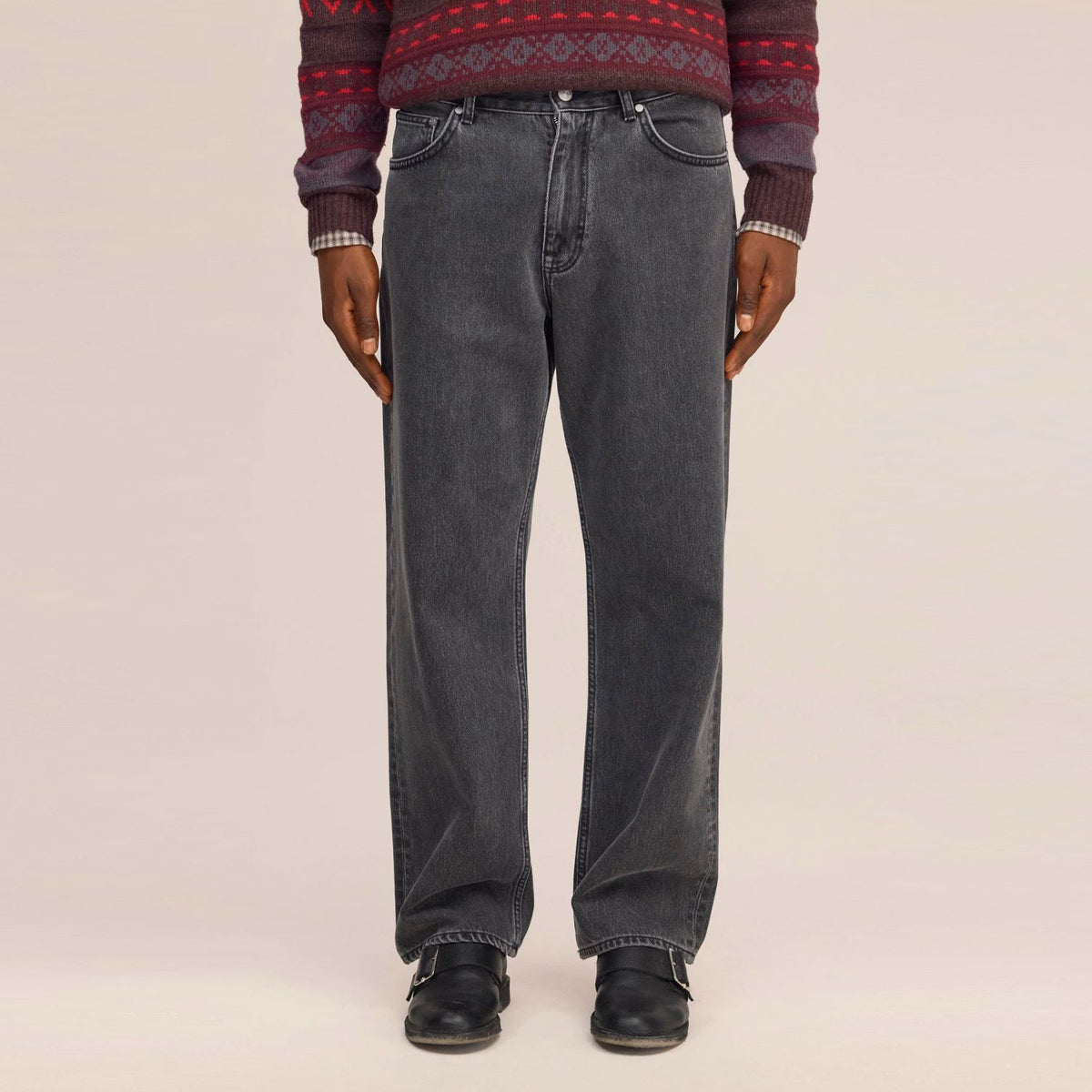NN.07 Otis Rigid Cotton Jeans Grå