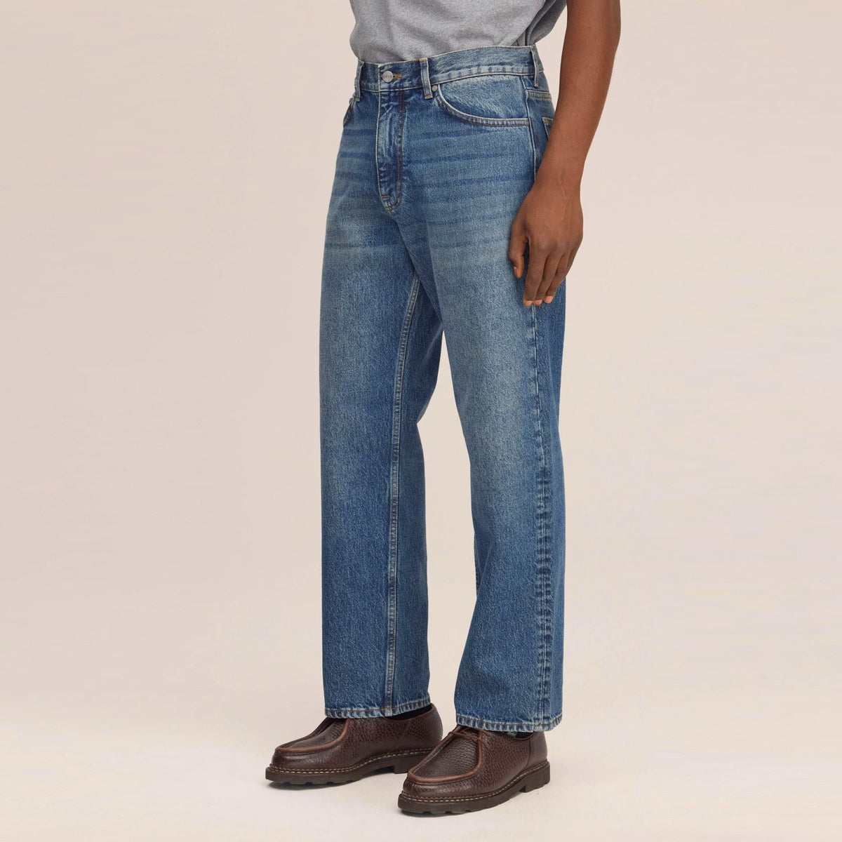 NN.07 Otis Straight Leg Jeans Blå