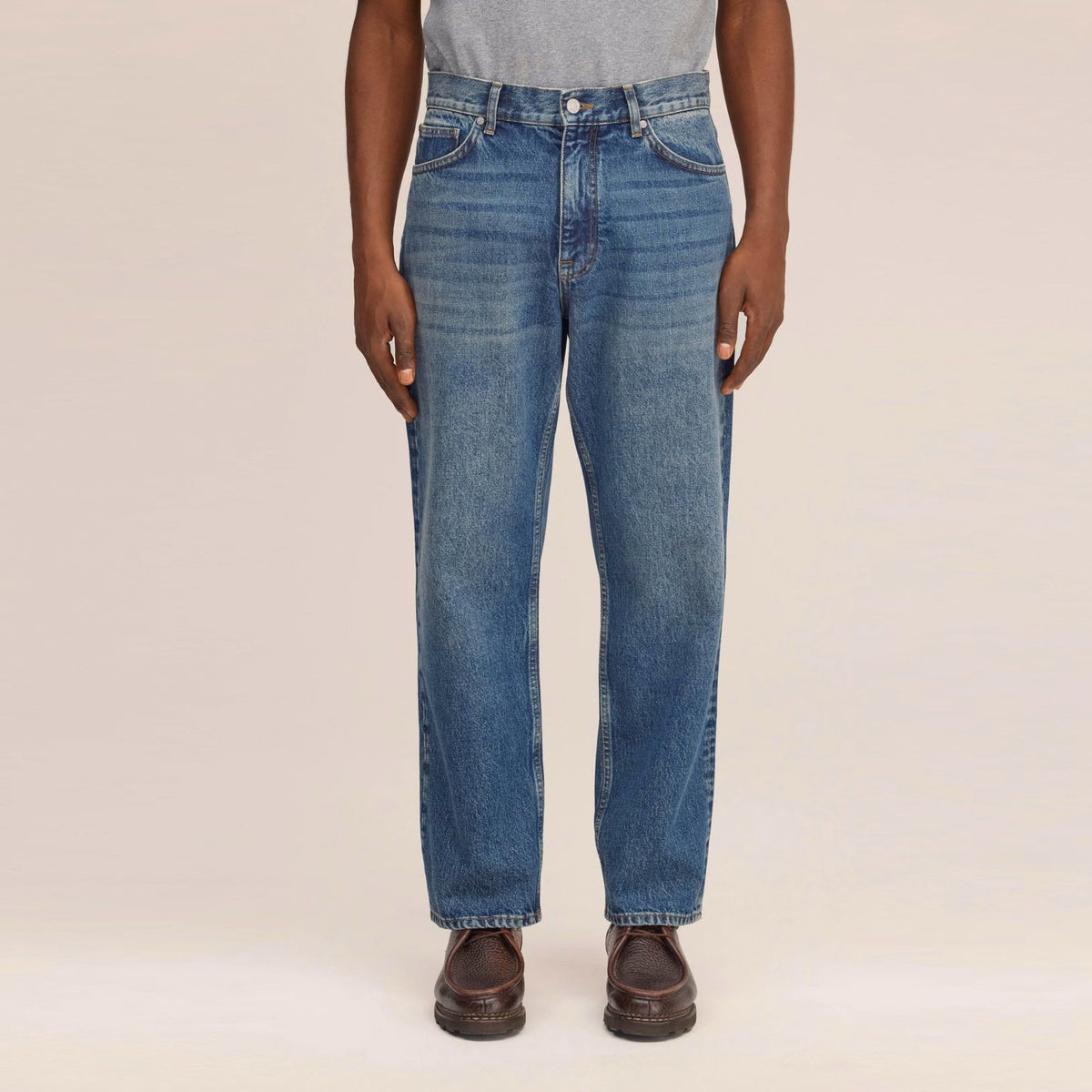 NN.07 Otis Straight Leg Jeans Blå