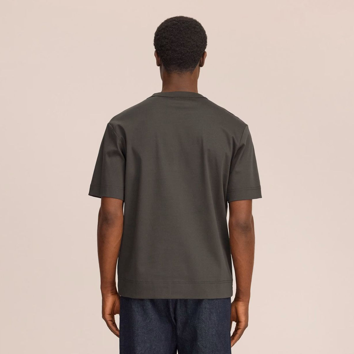 NN.07 Pedro EMB T-shirt Mørkegrøn
