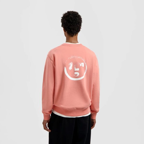Olaf Brushstroke Face Sweater Coral