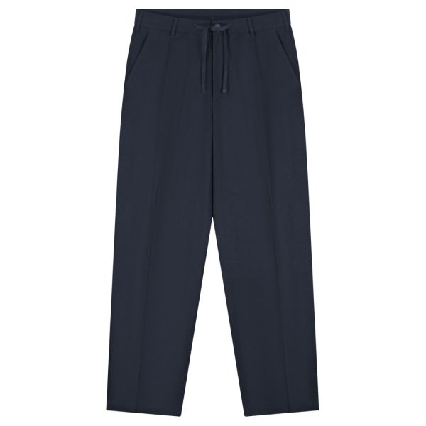 Olaf Cotton Linen Broek Navy