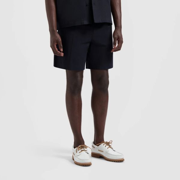 Olaf Cotton Linen Korte Broek Navy