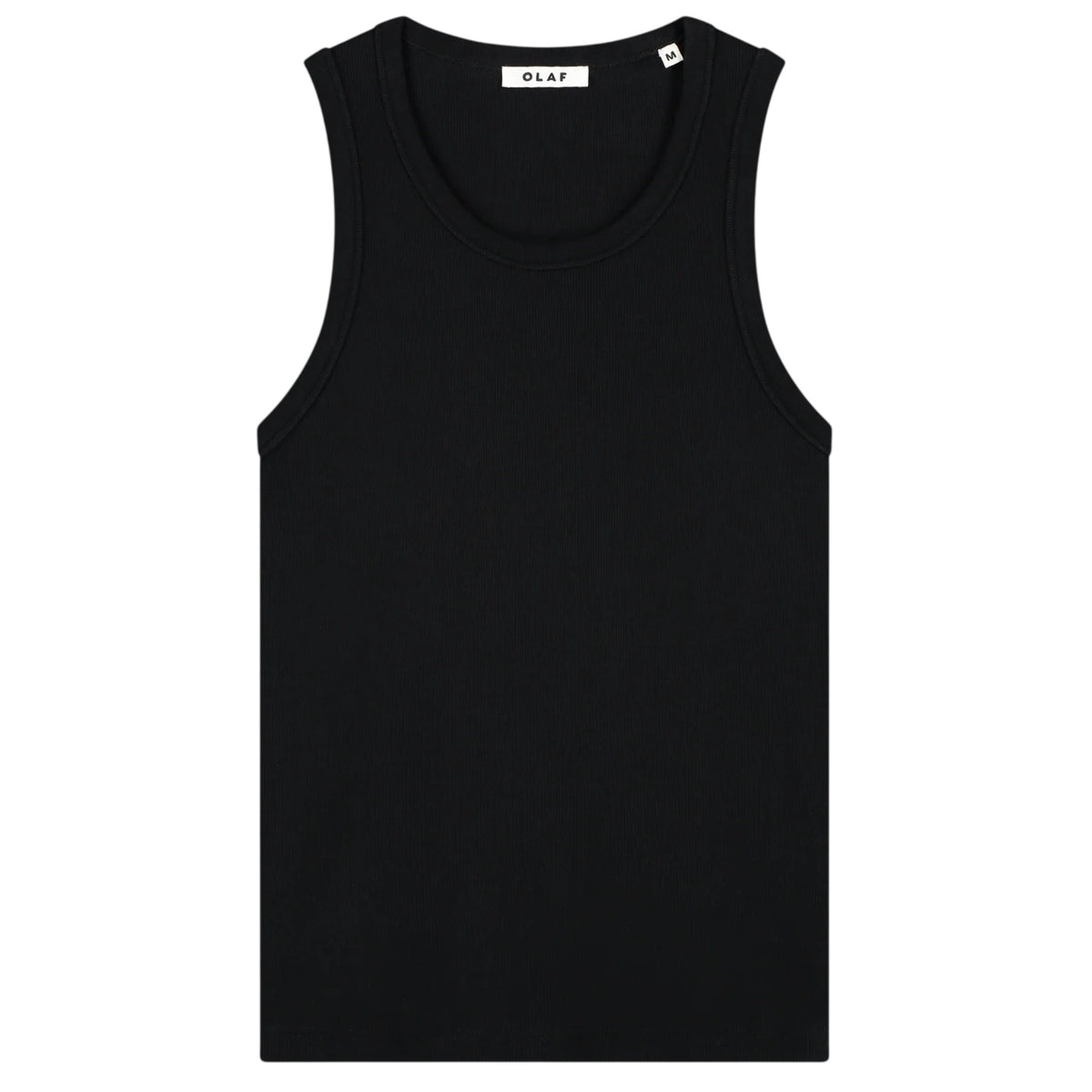 Olaf Essential Rib Tank Top Zwart