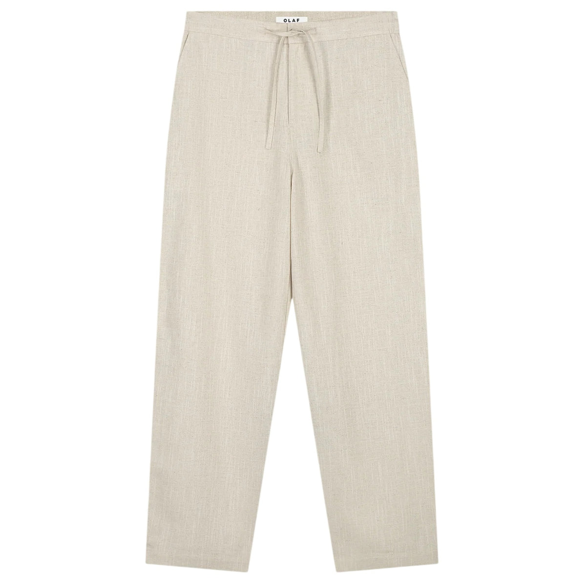 Olaf Linen Barrel Leg Broek Beige
