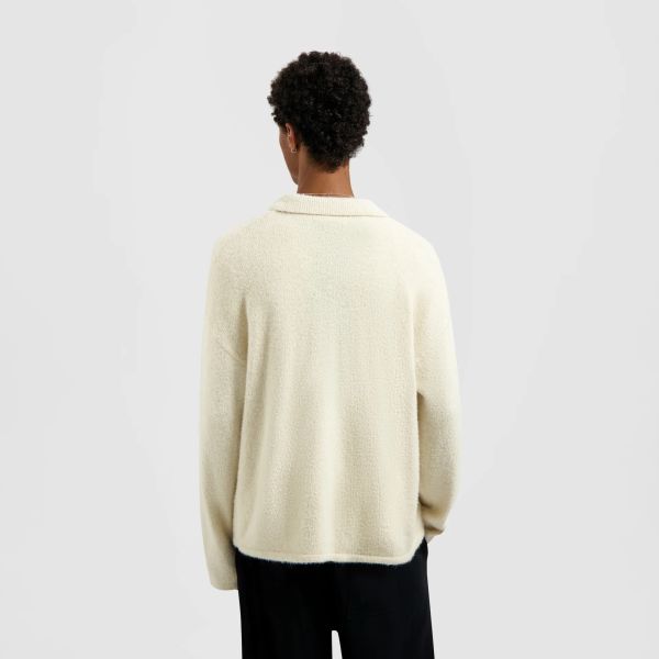 Olaf Signature Knitted Polo Off White