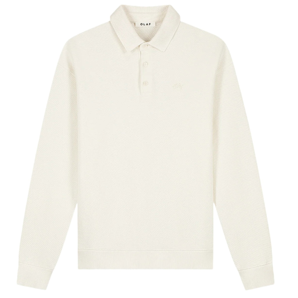 Olaf Signature Oversized Longsleeve Polo Off White