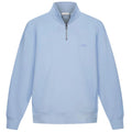 Olaf Signature Zip Mock Sweater Licht Blauw