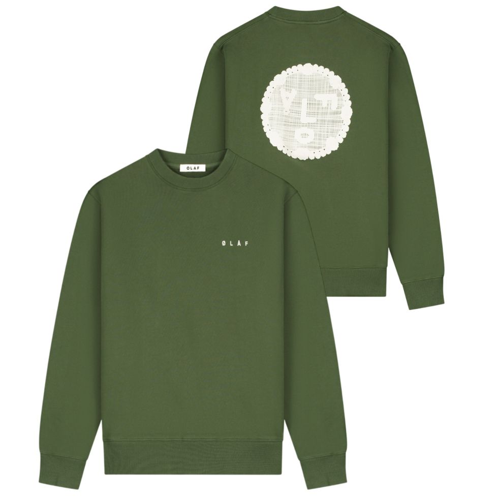 Olaf Doily Face Sweater Grøn