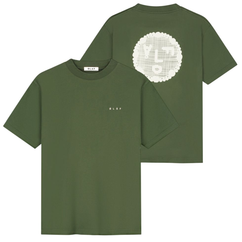 Olaf Doily Face T-shirt Grøn